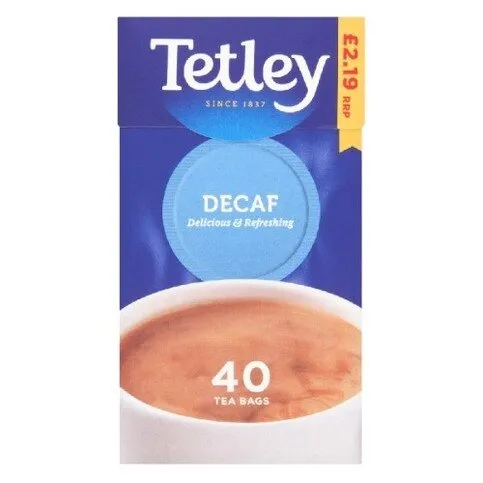 TETLEY DECAF TEABAGS 40S PM