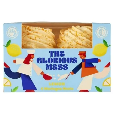 The Glorious Mess Lemon 4 x Meringue Nest