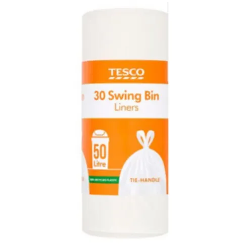 Tie Handle Swing Bin Liners 30 Pack 50L