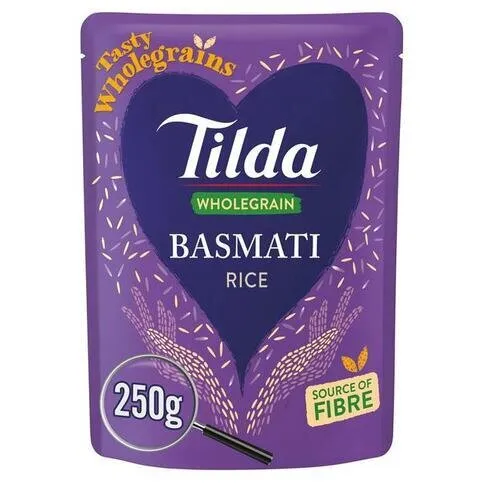 Tilda Microwave Rice Wholegrain Basmati 250g