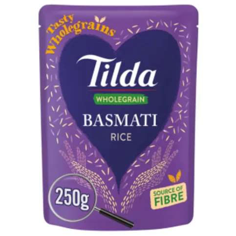 Tilda Microwave Rice Wholegrain Basmati 250g