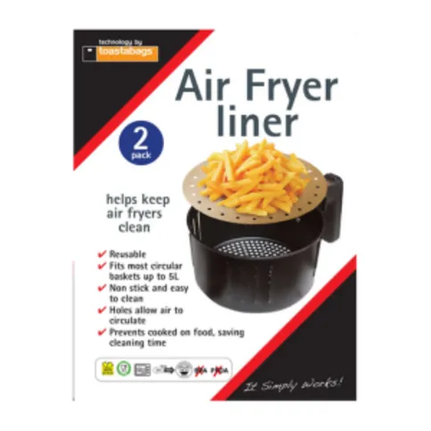 Toastabags Air Fryer Liner Natural 2 Pack