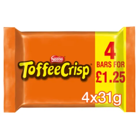 Toffee Crisp Bars 4 x 31g (124g)