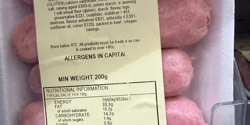 Top Scot Beef Sausage 200g