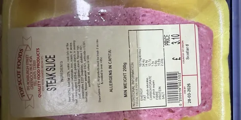 Top Scot Steak Slice 200g