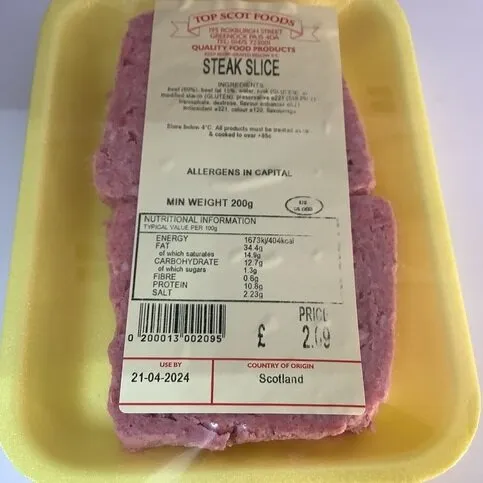 Top Scot Steak Slice