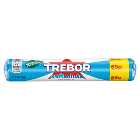 Trebor Natural Mint Flavour Softmints Spearmint 44.9g