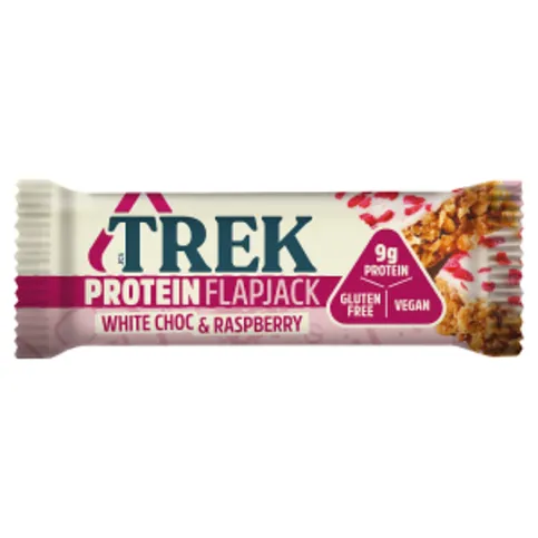 TREK White Chocolate & Raspberry Protein Flapjack 50g