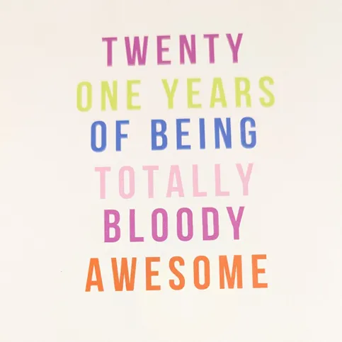 Twenty Years Card