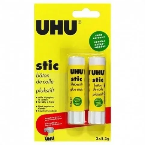 UHU Glue Stick Card 8.5g 2 Pack