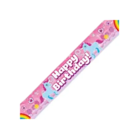 Unicorn Happy Birthday Banner