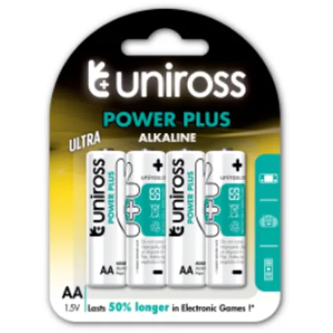 Uniross AA Power Plus Alkaline 4 Pack