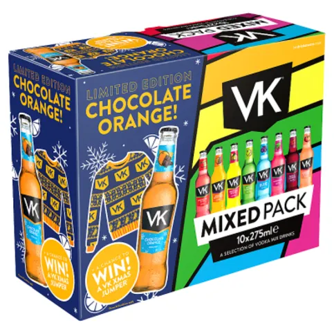 VK Mixed Pack A Selection of Vodka Mix Drinks 10 x 275ml