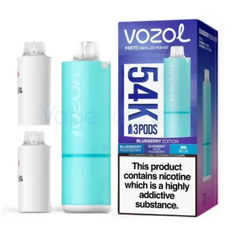 Vozol 54K Prefilled Vape Kit 3 Pods - Blueberry Edition