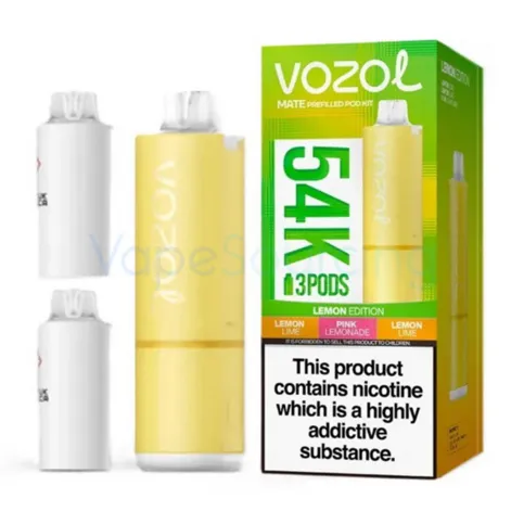 Vozol 54K Prefilled Vape Kit 3 Pods - Lemon Edition