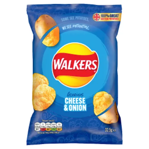 Walkers Cheese & Onion Crisps 32.5g