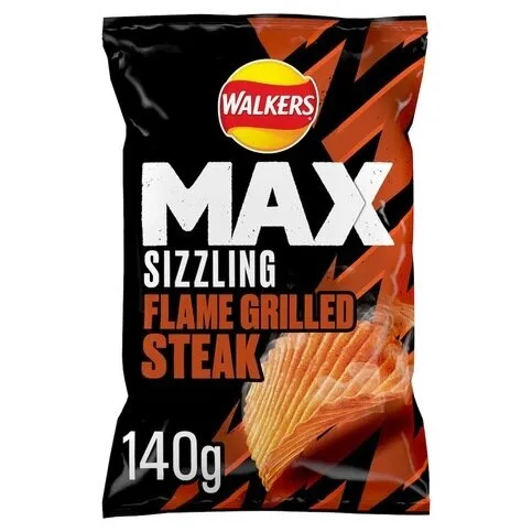 Walkers Sizzling Flame Grilled Steak 140g