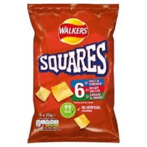 walkers squares assorted multi 6pk