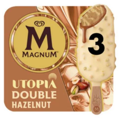 Magnum Utopia Ice Cream Sticks Double Hazelnut 3x 85ml