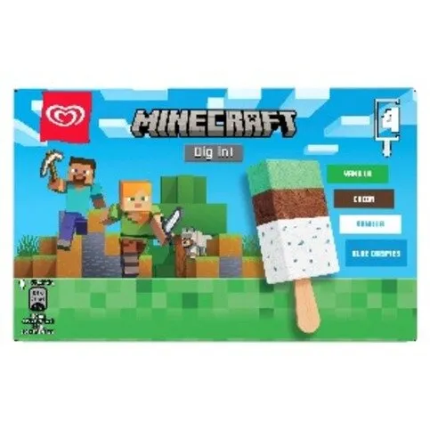 Walls Minecraft Chocolate & Vanilla 75ml