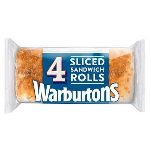 Warburtons 4 Sliced Sandwich Rolls (400665)