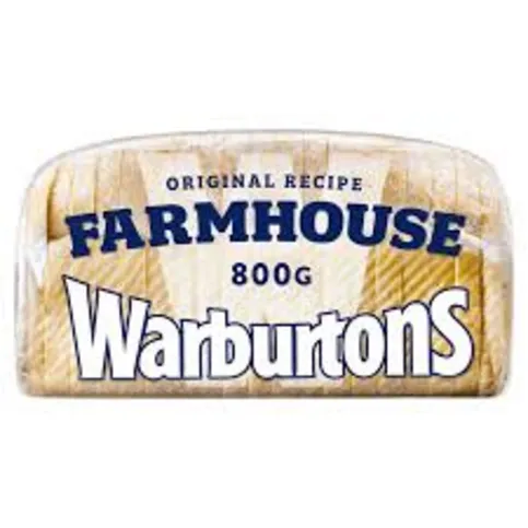 BREAD: WARBURTONS FARMHOUSE 800G PM£1.79