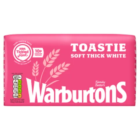 Warburtons Toastie Soft Thick White 800g