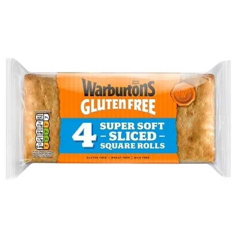 Warburtons Gluten Free 4 White Rolls 4PACK