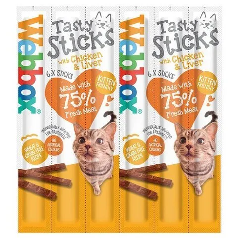 WEBBOX DELIGHT STICKS CHICKEN & LIVER 6PK