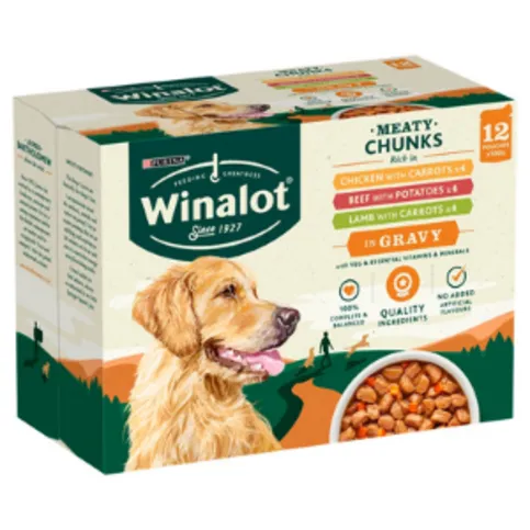Winalot Adult Dog Food Pouch Mixed in Gravy 12 x 100g