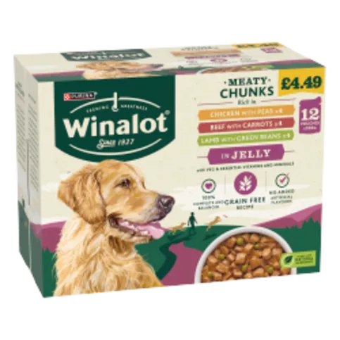 WINALOT WET DOG MIXED IN JELLY PM£4.49 (12X100G)