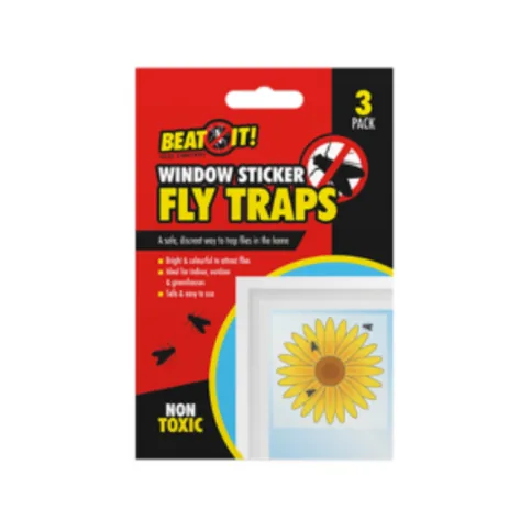 Window Sticker Fly Traps 3pk