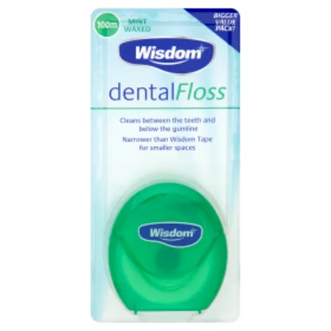 WISDOM DENTAL FLOSS WAXED 100M
