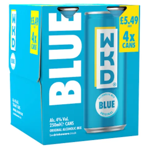 WKD Alcoholic Mix Blue Original 4 x 275ml