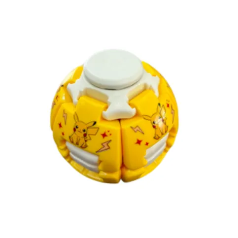 Yellow and White Pokemon Style Fidget Spinner Ball