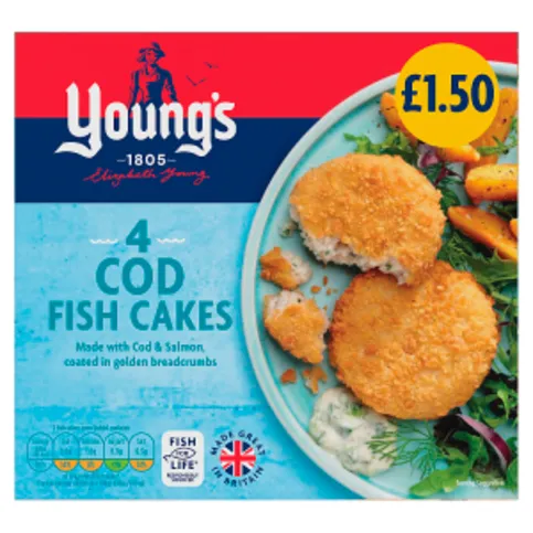 Young's 4 Cod Fish Cakes 200g