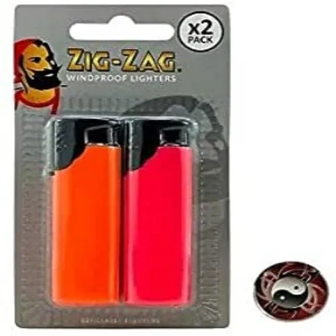 Zig Zag Wind Proof Lighters x 2