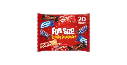 Mars, Snickers, Twix, Maltesers & Milky Way Funsize Milk Chocolate Bars 20 packs