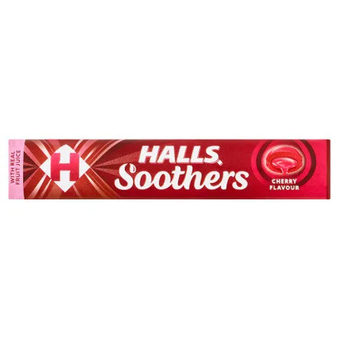 Halls Soothers Cherry Lozenges Roll 45g