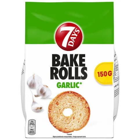 7 Days Bake Rolls Garlic 150g
