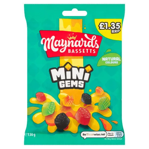 Maynards Bassetts Mini Gems Candy 130g