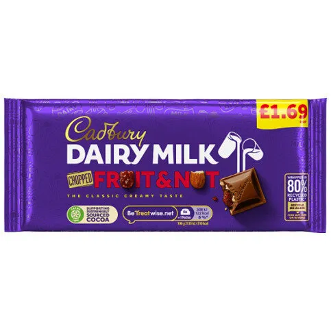 Cadbury Dairy Milk Fruit And Nut Chocolate 95g