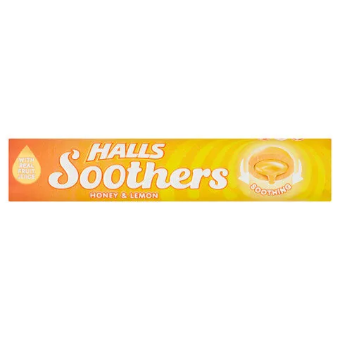 Halls Soothers Honey And Lemon Candy 45g