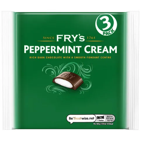 Fry's Cream Peppermint Chocolate Bar 0.147 Kg