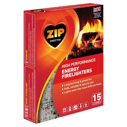 Zip High Performance Energy Firelighters 15 Cubes