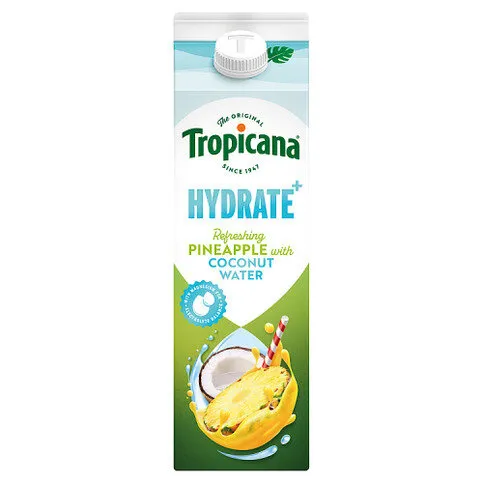 Tropicana Hydrate+ Refreshing Pineapple with Coconut Water 850ml