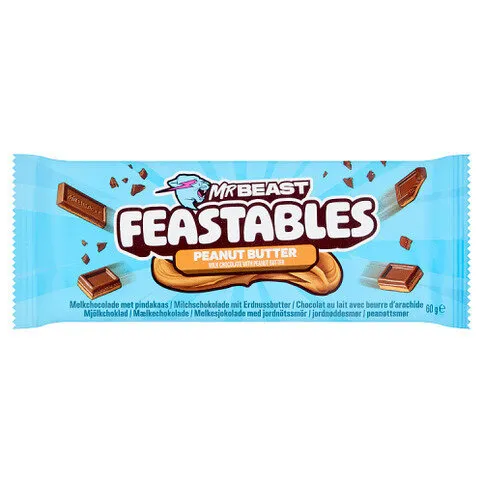 Feastables MrBeast Milk Chocolate with Peanut Butter 60g