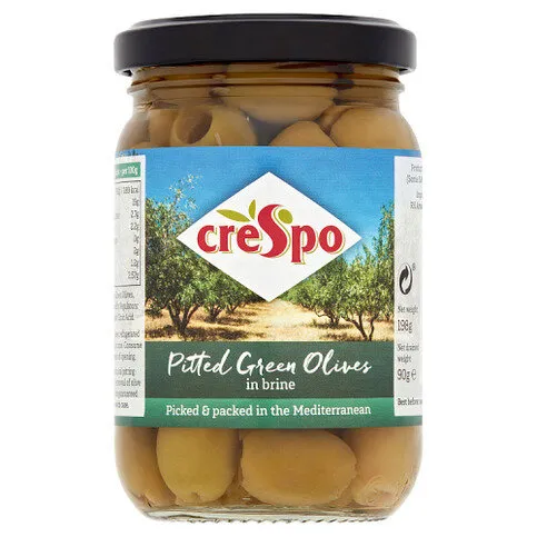 Crespo Pitted Green Olives in Brine 198g