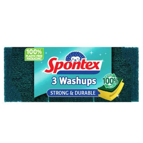 SPONTEX WASH UP SP SCOURERS 3PK