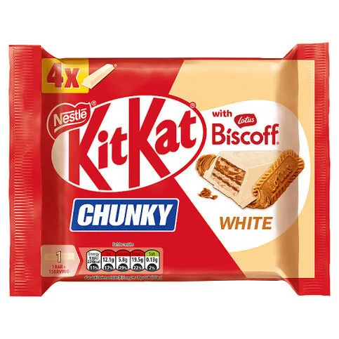 KitKat Chunky with Lotus Biscoff White 4 x 42g (168g)